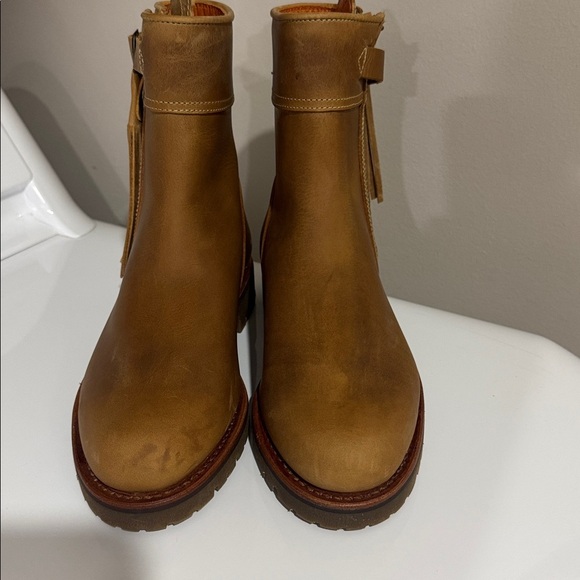 Penelope Chilvers Crop Tassel Bisquit Brown Ankle Boots 37/6 - Picture 7 of 14